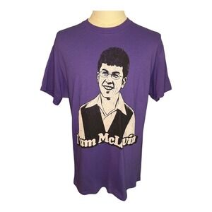 Superbad McLovin T-Shirt Movie Graphic‎ Tee Purple Cotton Blend Large